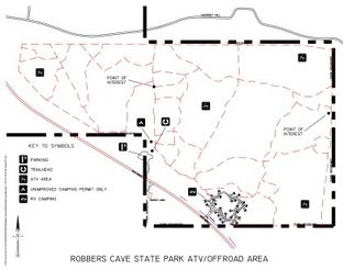 View Robbers Cave ATV Trail Map