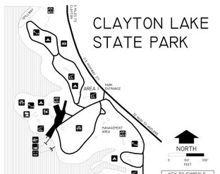 View Clayton Lake State Park Map