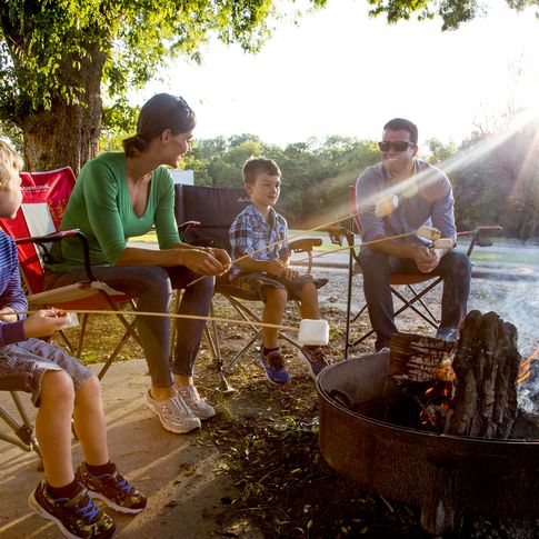 Create family memories you'll cherish forever around the campfire at Boiling Springs State Park.