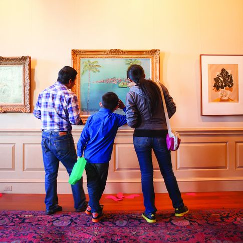 Explore a variety of colorful works inside an opulent, historic mansion at the Philbrook Museum of Art in Tulsa.