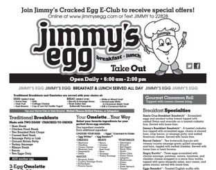 View Jimmy's Egg Menu