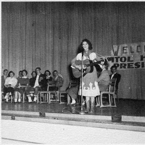 Wanda Jackson performing at Oklahoma City's Capitol Hill High School when she was a student there in 1954.