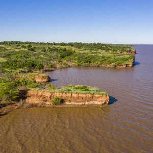 Salt Plains State Park also offers fishing and boating fun on the lake. Photo by Shane Bevel.