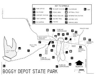 View Boggy Depot Park Map