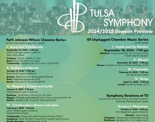 View Tulsa Symphony 2024-2025 Season.