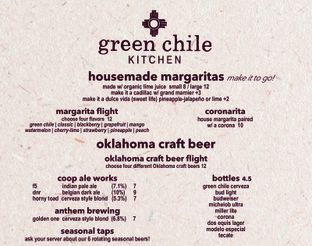 View Green Chile Kitchen Route 66 Drink Menu