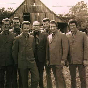 Albert Brumley (center) with The Thrasher Brothers in 1970