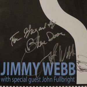 Jimmy Webb and John Fullbright poster on the wall at The Blue Door