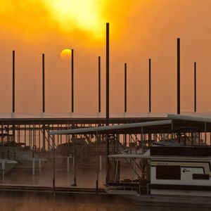 Early morning at the Lake Thunderbird marina in Norman.