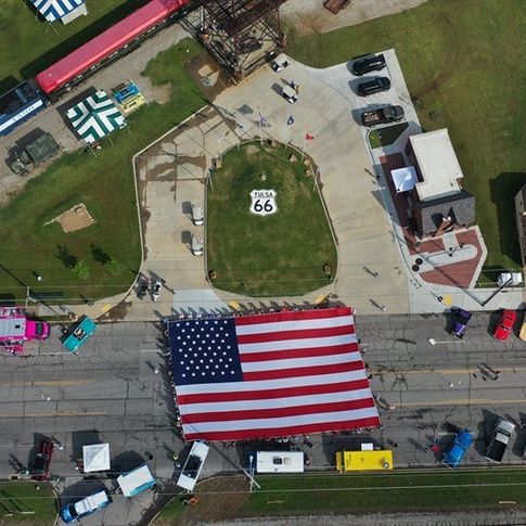 A patriotic display at Tulsa's Route 66 PatriotFest.