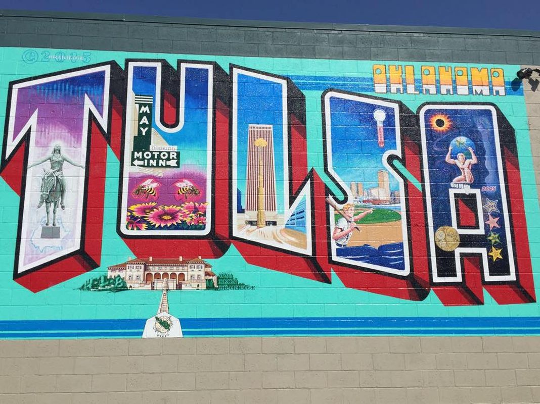 Tulsa Postcard Mural TravelOK Oklahoma s Official Travel