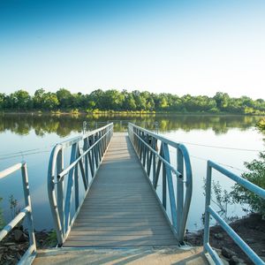 Walk down the boat ramps at Lake Wister State Park for the best views of the calming waters. Photo by Kim Baker.