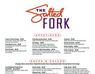 Salted Fork restaurant menu