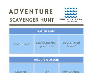 View Kids Adventure Scavenger Hunt at Spring Creek
