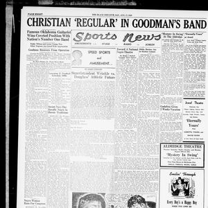 The Black Dispatch newspaper article about Charlie Christian from August 17, 1940.