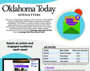 Oklahoma Today Newsletter Rate Card