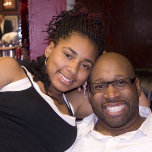 Wayman Tisdale with his daughter in 2008