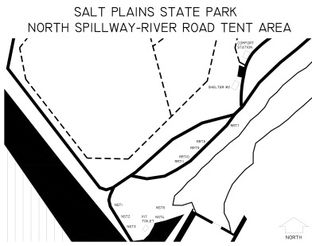 View the North Spillway River Road Tent Area map.