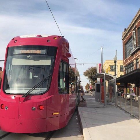 Take a tour of Automobile Alley Entertainment District with a stop at the adjoining Oklahoma City Streetcar platform.