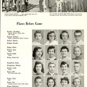 Leon Russell, who was known as Russell Bridges at the time, is pictured as a high school senior on the far right in the top row of his yearbook. 

