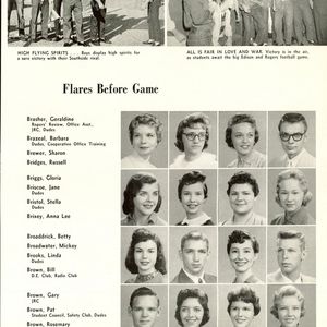 Leon Russell, who was known as Russell Bridges at the time, is pictured as a high school senior on the far right in the top row of his yearbook. 

