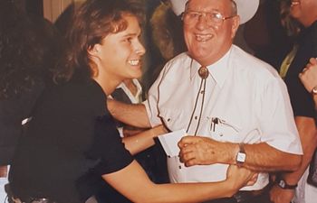 Bryan White with his Grandfather, Wilford in 1995. 