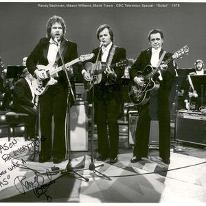 Randy Bachman, Mason Williams and Merle Travis performing on the CBC Television Special "Guitar" in 1978