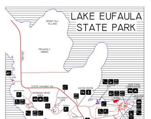 View Lake Eufaula State Park Map