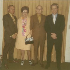 (left to right) Bob Brumley, Goldie, Albert E. Brumley Sr., Albert E. Brumley Jr.