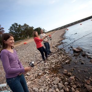 Try your hand at reeling in massive fish at the Cherokee Area at Grand Lake State Park. Photo by Rebekah Workman.