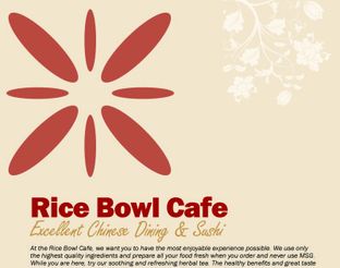 View Rice Bowl Cafe Menu