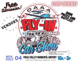 View 2023 OAAA Fly-In & Car Show flyer.