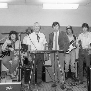 Jeanne Cahill (second from left) and Leon McAuliffe with their band in 1985