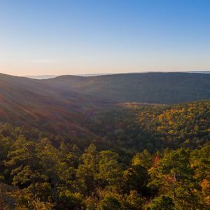 Talimena State Park boasts some of the most vibrant fall foliage in the state. Photo by Lori Duckworth/Oklahoma Tourism.