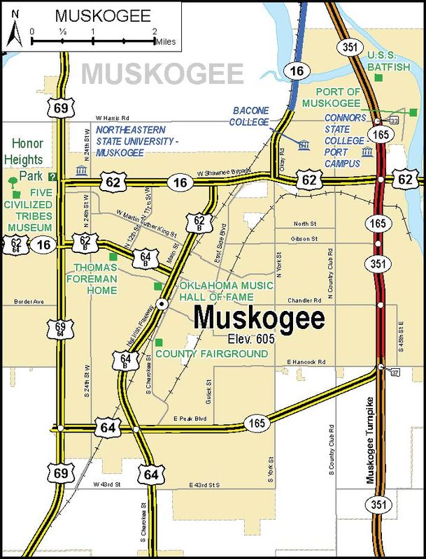 Muskogee Map