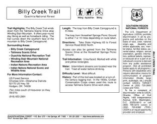 View Billy Creek Trail Map