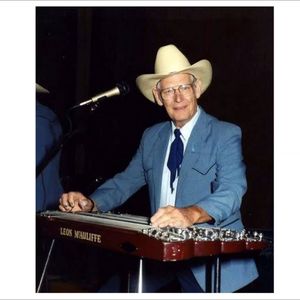 Leon Mcauliffe with his steel guitar