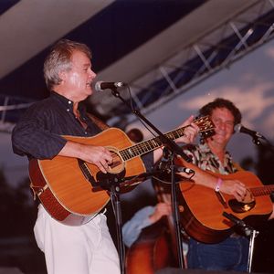 Mason Williams performing with Rick Cunha at the Oklahoma International Bluegrass Festival in 1999