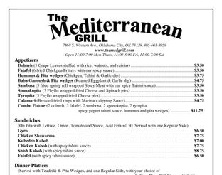 View Mediterranean Grill Menu