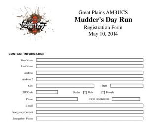 View Mudder's Day Run Registration Form