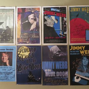 Jimmy Webb posters on the wall at The Blue Door