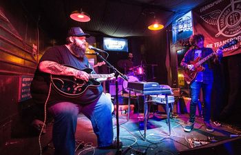 John Moreland and John Calvin Abney playing a hometown show at Tulsa's Mercury Lounge. 