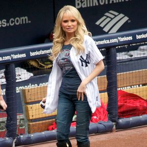 Kristin Chenoweth sang the national anthem for the Yankees home opener in 2010 at Yankee Stadium.