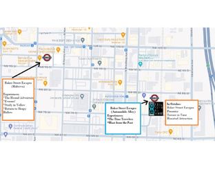 View Map of Baker Street Escapes Locations.