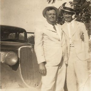 Albert Brumley (right) & E.M. Bartlett in the 1930's