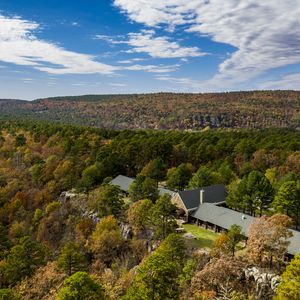 Visit Robbers Cave State Park in the fall the vibrant foliage in southeast Oklahoma.