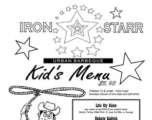 View Iron Starr Urban Bar-B-Q Children's Menu