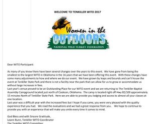 Women in the Outdoors Registration Packet
