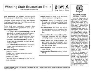 View Winding Stair Trail Map