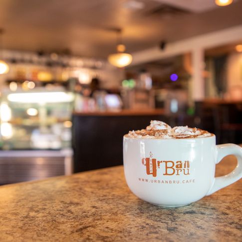 Partake in a foamy cup of coffee served at Urban Bru in Guymon.